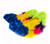 Crazy Fur Soakers - Blue, Yellow, Pink and Lime Rainbow