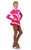 IceDress Figure Skating Outfit - Thermal -Choctaw ( Fuchsia with White Line)