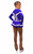 IceDress Figure Skating Outfit - Thermal -Choctaw (Purple with White Line)