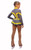 IceDress Figure Skating Outfit - Thermal -Choctaw (Gray with Yellow Line)