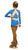 IceDress Figure Skating Outfit - Thermal - Oriental-2 (Blue and White)