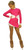 IceDress Figure Skating Outfit - Thermal - Oriental-2 (Fuchsia and White)