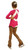 IceDress Figure Skating Outfit - Thermal - Oriental-2 (Fuchsia and White)