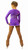 IceDress Figure Skating Dress-Thermal -  Grace (Violet with White Line)