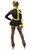 IceDress Figure Skating Dress-Thermal - Cross-Roll (Gray and Yellow)