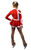 IceDress Figure Skating Dress-Thermal - Cross-Roll (Red and White)