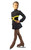 IceDress Figure Skating Dress-Thermal -  Jackson (Dark Grey with Yellow belt)
