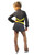 IceDress Figure Skating Dress-Thermal -  Jackson (Dark Grey with Yellow belt)