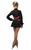 IceDress Figure Skating Dress-Thermal -  Jackson (Black with Raspberry belt)