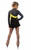 IceDress Figure Skating Dress-Thermal -  Charlotte (Gray and Yellow)