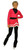 IceDress Figure Skating Outfit - Thermal - Line (Raspberry with White Line)