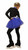 IceDress Figure Skating Outfit - Thermal - Fuete (Black, Blue)