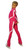 IceDress Figure Skating Outfit - Thermal -Flip  (Fuchsia with White Line)