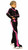 IceDress Figure Skating Outfit - Thermal -Flip  (Black with Pink Line)
