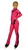 IceDress Figure Skating Outfit - Thermal -Flip (Fuchsia with Black Line)