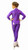 IceDress Figure Skating Outfit - Thermal -Bracket  (Violet with White Line)