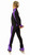 IceDress Figure Skating Outfit - Thermal -Bracket (Black with Violet Line)