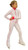 IceDress Figure Skating Outfit - Thermal -Todes(White with Raspberry Line)