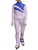 IceDress Figure Skating Outfit - Thermal - Rays (White and Blue)