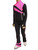 IceDress Figure Skating Outfit - Thermal - Rays (Dark Grey and Pink)