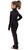 IceDress Figure Skating Outfit - Thermal - Kant (Black with Pink Line)