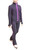 IceDress Figure Skating Outfit - Thermal - Kant (Gray with Purplet Line)