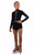 IceDress Figure Skating Outfit - Thermal - Arabesque 2 (Black with sequins)