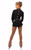 IceDress Figure Skating Outfit - Thermal - Arabesque 2 (Black with sequins)