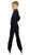 IceDress Figure Skating Thermal Jacket - Todes for Boys (Dark Blue with Blue Line)