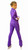 IceDress Figure Skating Jacket -Todes(Purple with White Line)