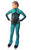 IceDress Figure Skating Outfit - Thermal - Jump (Mint with Dark Grey stripes)