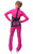IceDress Figure Skating Outfit - Thermal - Jump (Fuchsia with Gray-Blue stripes)