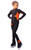 IceDress Figure Skating Outfit - Thermal - Star (Dark Grey with Orange)