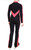 IceDress - Figure Skating Training Overalls - Sweetheart (Black and Coral)