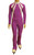 IceDress - Figure Skating Training Overalls - Sweetheart (Purple and White)