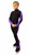 IceDress Figure Skating Pants -Bracket (Black with Violet Line)
