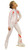 IceDress Figure Skating Pants -Euler (White and Coral)