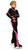 IceDress Figure Skating Pants -Flip  (Black with Pink Line)