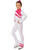 IceDress Figure Skating Pants - Rays (White and Raspberry)