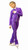 IceDress Figure Skating Pants -Todes(Purple with White Line)