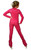 IceDress Figure Skating Pants -Todes(Fuchsia with White Line)