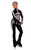 IceDress Figure Skating Thermal Jacket- Jump (Black with White stripes)