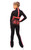 IceDress Figure Skating jacket - Jump (Black with Coral stripes)