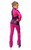 IceDress Figure Skating jacket - Jump (Fuchsia with Gray-Blue stripes)