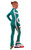 IceDress Figure Skating Outfit - Thermal - Cross-Roll (Emerald with White)