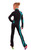 IceDress Figure Skating Outfit - Thermal - Cross-Roll (Dark Blue with Emerald)