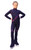 IceDress Figure Skating Outfit - Thermal - Cascade (Gray blue dark with Fuchsia thermo-applications)