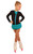 IceDress Figure Skating Dress - Thermal - Buff (Black with Turquoise)