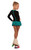 IceDress Figure Skating Dress - Thermal - Buff (Black with Turquoise)