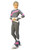 IceDress - Figure Skating Training Overalls  - Quad (Light grey, Pink and White)